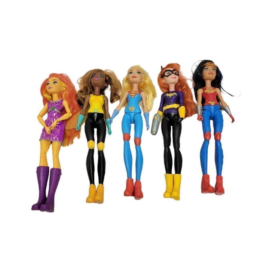 Lot of 5 DC Super Hero Girls Mattel 12" Dolls